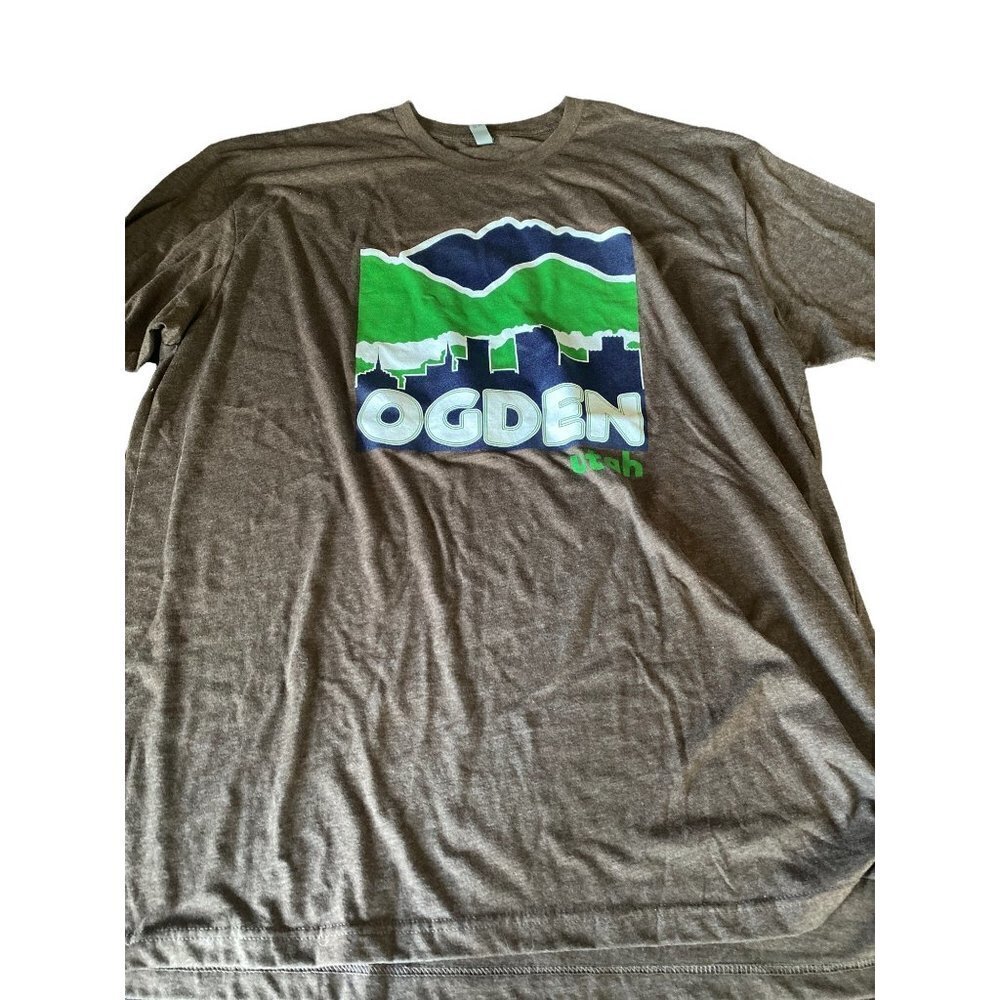 Brown Ogden Utah Graphic Travel T‎ Shirt Size XXL
